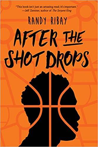 Orange book cover with the silhouette of a person made to look like a basketball against the orange background.